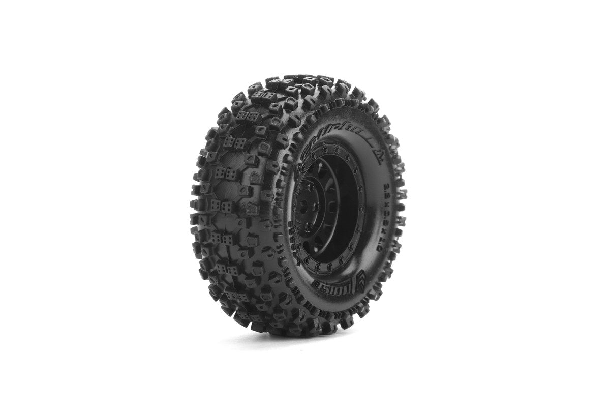 Louise R/C CR-Uphill 1.0" Crawler Tires Mounted 7mm Hex Super Soft Pair for 1/18 and 1/24 Scale Crawlers