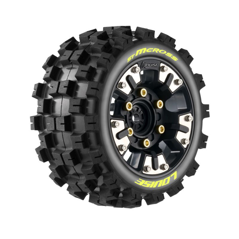 Louise R/C ST-MCross 1/10 Stadium Truck Soft Mounted Tires, Removable Hex (12/14/17mm)
