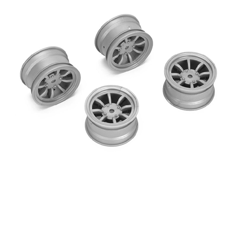 Louise R/C 8-Spoke Gray Wheels +1mm Offset for LMX