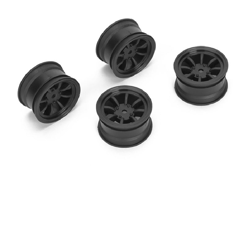 Louise R/C 8-Spoke Black Wheels +1mm Offset for LMX