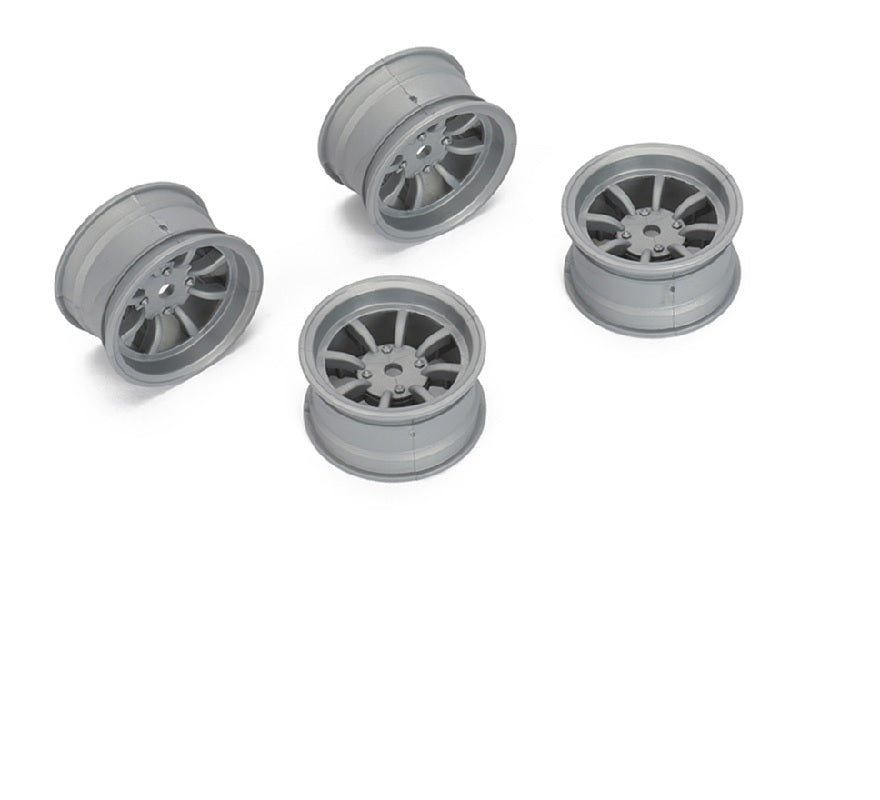 Louise R/C 8-Spoke Gray Wheels +4mm Offset for LMX
