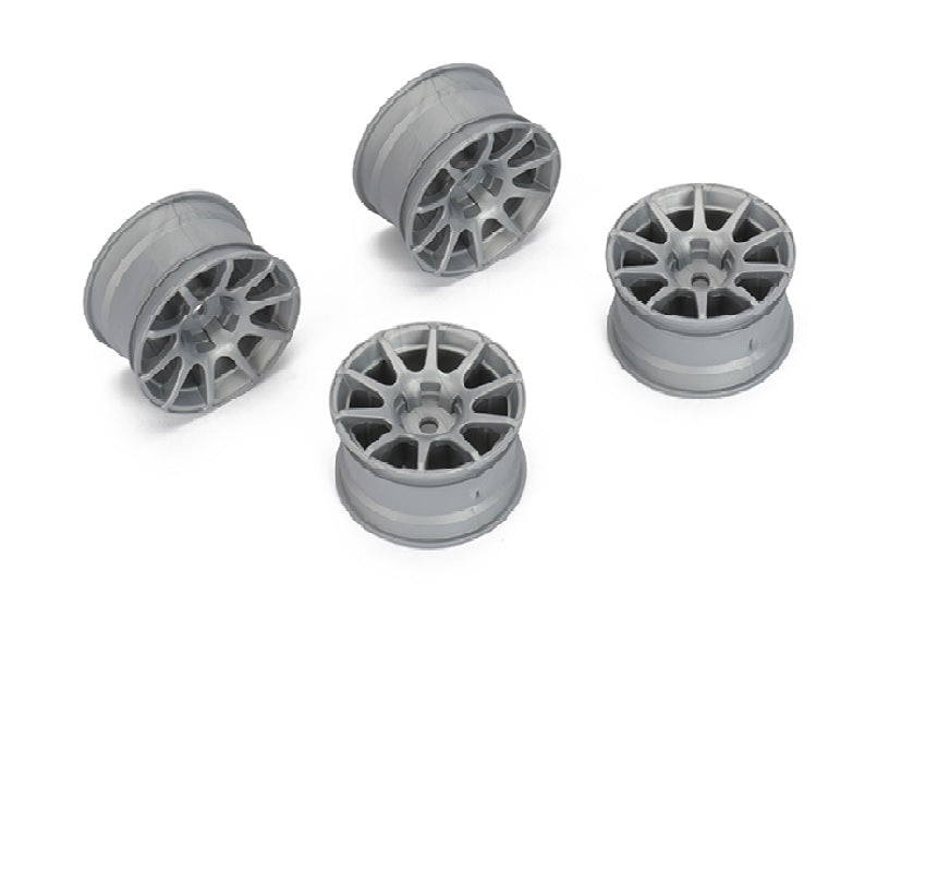 Louise R/C 10-Spoke Gray Wheels +4mm Offset for LMX
