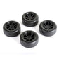 Louise R/C Drift Tires on 8-Spoke Black Wheels +1mm (4pcs) for LMX