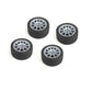 Louise R/C Rally Tires on 10-Spoke Gray Wheels +1mm (4pcs) for LMX
