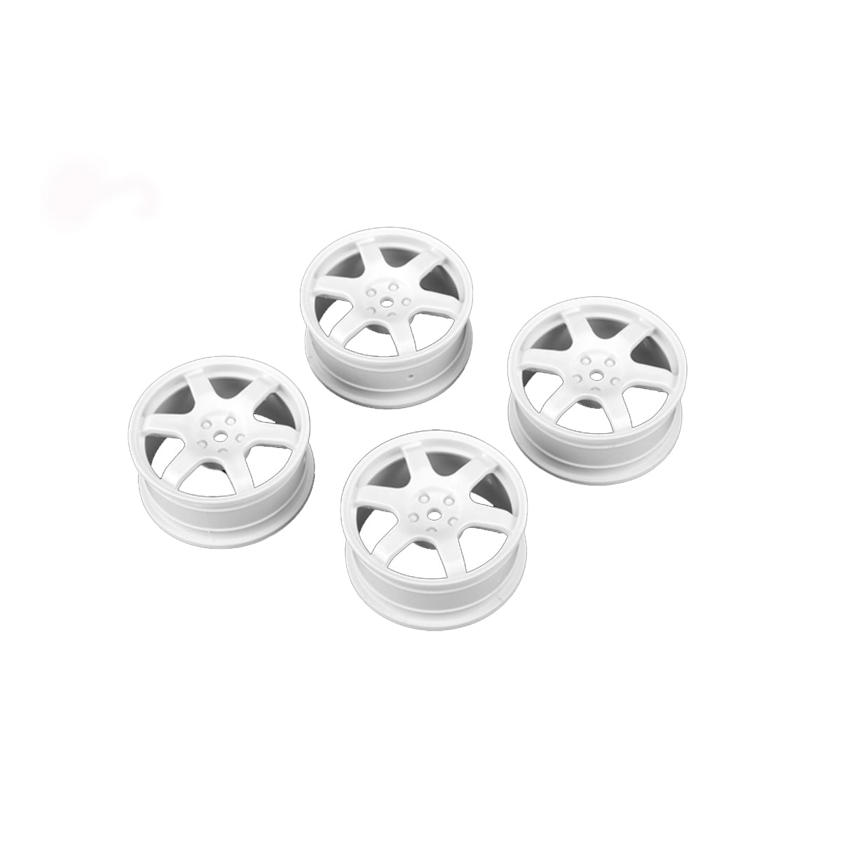 Louise R/C 6 Spoke White Wheel 24mm (ET 0mm) for T410 Drift & Rally