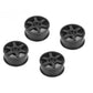 Louise R/C 6-Spoke Black Wheels 24mm, ET-0mm for LDX Drift, LRX Rally, LTX Touring