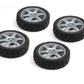 Louise R/C 1/10 Rally Tires on 6-Spoke Gray Wheels, ET-0mm (4pcs)