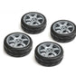 Louise R/C 1/10 Road Tires on 6-Spoke Gray Wheels, ET-0mm (4pcs)