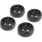 Louise R/C 1/10 Slick Tires on 6-Spoke Black Wheels, ET-0mm (4pcs)