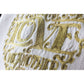 Love Heart Love Letters Hand-Embroidered Pillow - Available in Gold or Silver by CatStudio