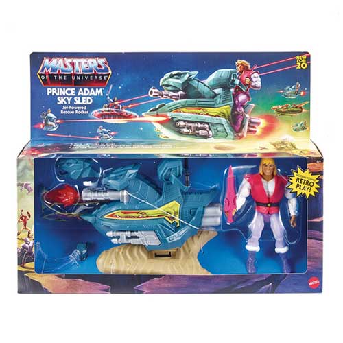 Masters of the Universe Origins 5.5" Sky Sled and Prince Adam