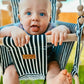 Indoor High Back Baby & Toddler Swing-Classic Black White Stripe