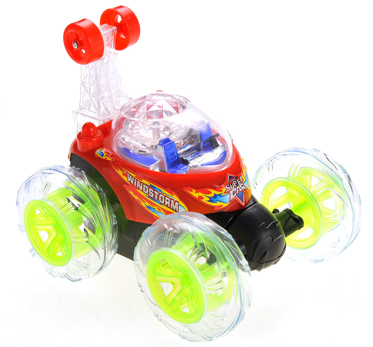 Rc Stunt Twister Car W/ Light & Music (Red)
