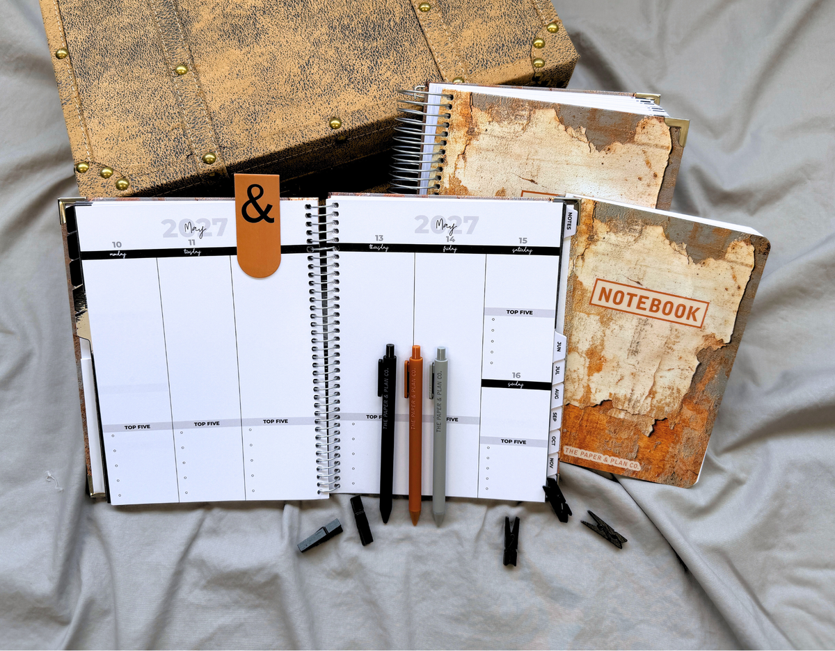2027 Metal Flake Weekly Planner Premium Bundle