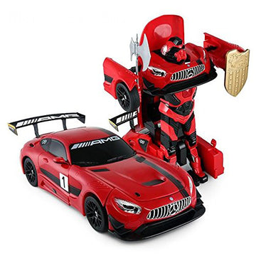 1:14 Rc Mercedes-Benz Gt3 2.4Ghz Rc Transformer Dancing Robot Car (Red)