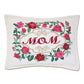 Mom Love Letters Hand-Embroidered Pillow - Available in Rose and Natural by CatStudio