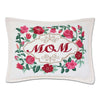 Mom Love Letters Hand-Embroidered Pillow - Available in Rose and Natural by CatStudio