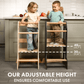 Stable Montessori Learning Tower: Wooden Growing Chair - Ivory