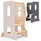 Stable Montessori Learning Tower: Wooden Growing Chair - Ivory