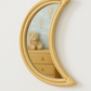 Rattan Moon Wall Mirror – Boho Space & Mystical Kids Room Decor