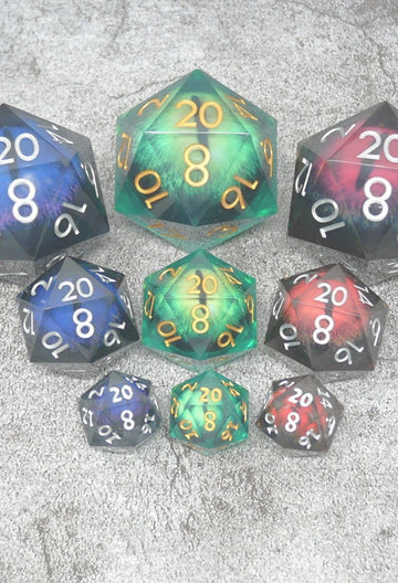 Mystery Liquid Bundle - 9 Dice Sets + 1 RPG Accessory