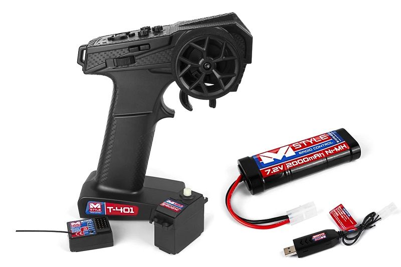 HPI Racing MStyle R/C System – 2.4GHz Radio, Servo, Battery & Charger Bundle