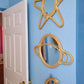 Rattan Star Wall Mirror – Boho & Space Kids Room Decor - Celestial Theme - Universe theme kids room