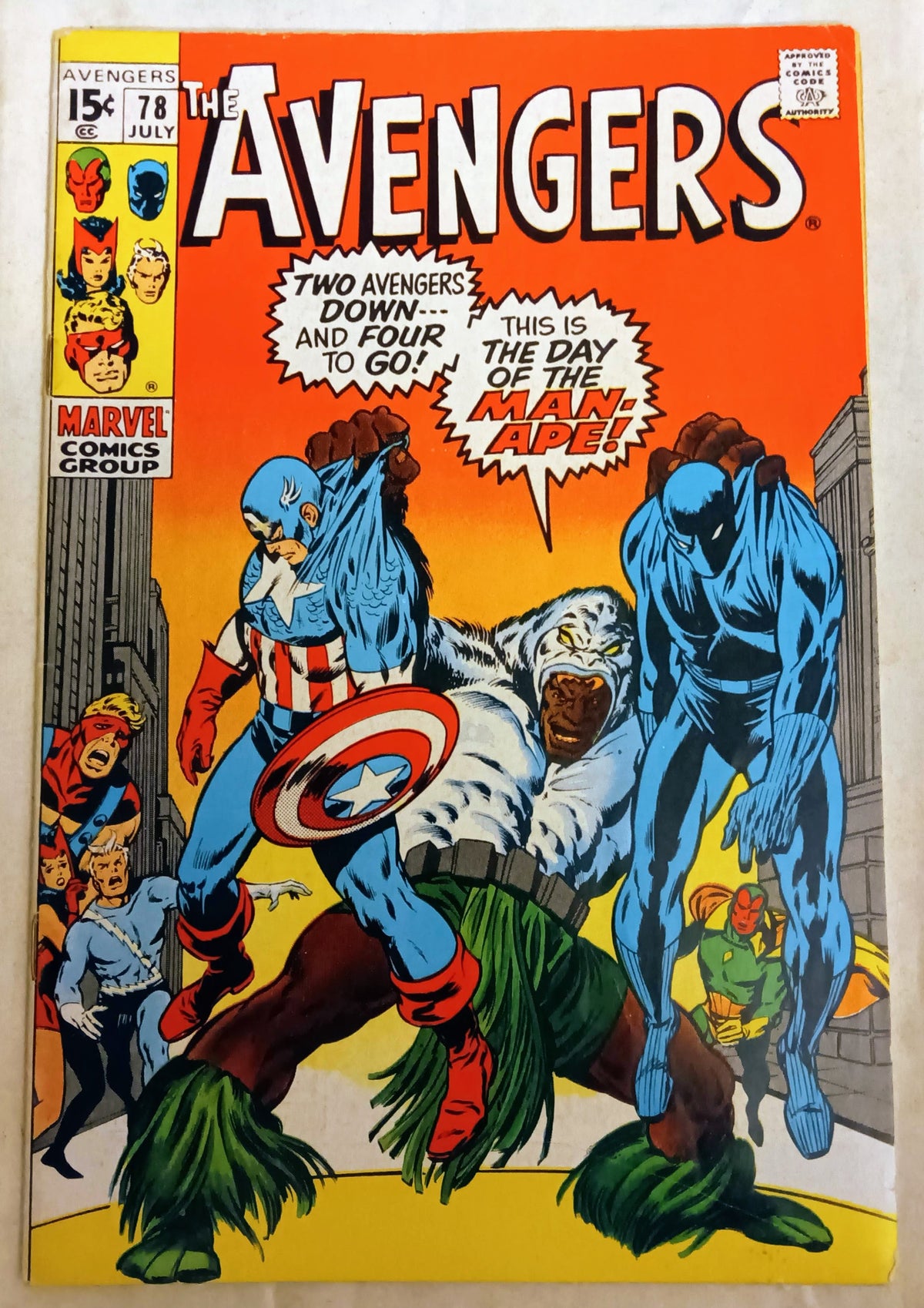 Avengers #078, Marvel Comics (July 1970, GD+)