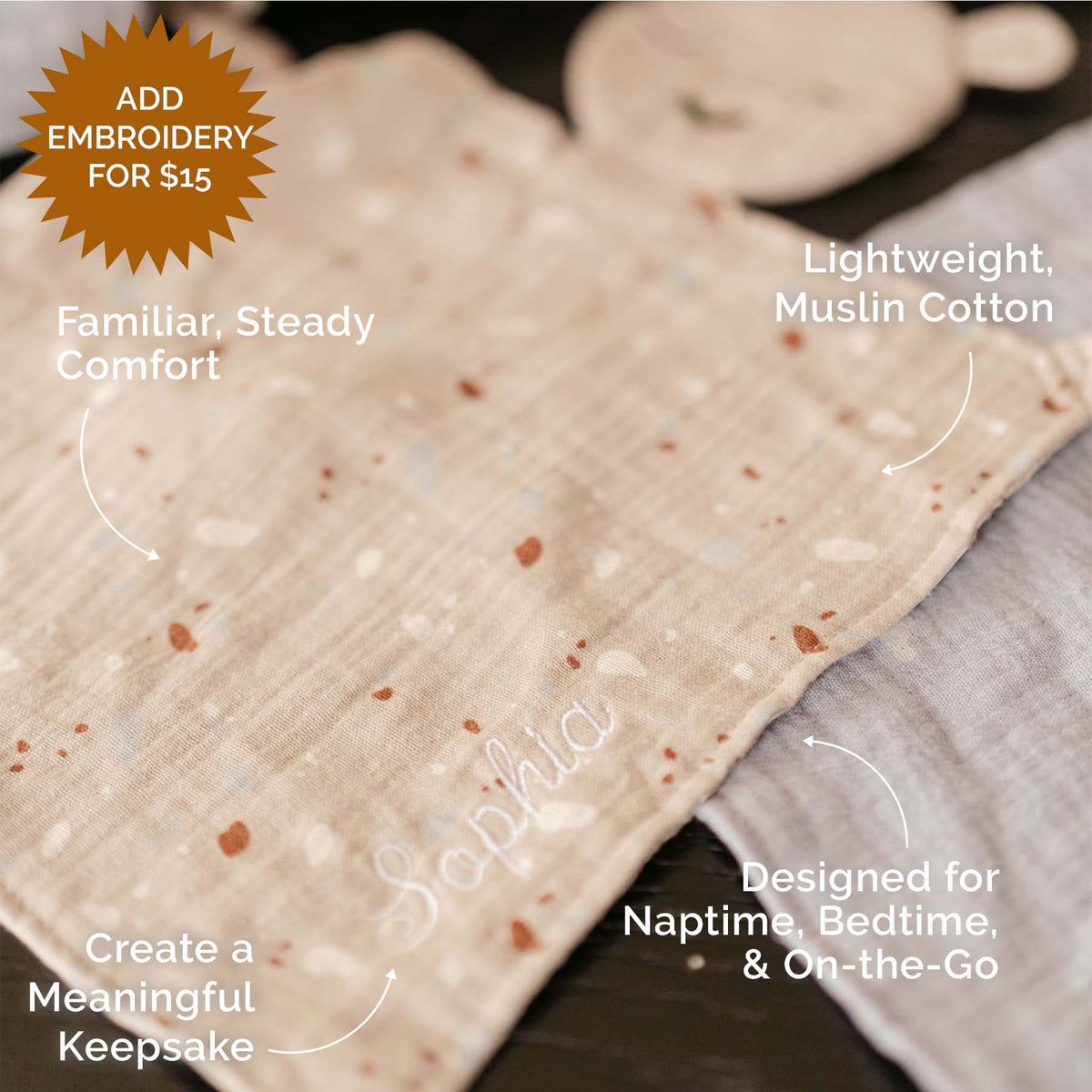100% Muslin Lovey - Windy