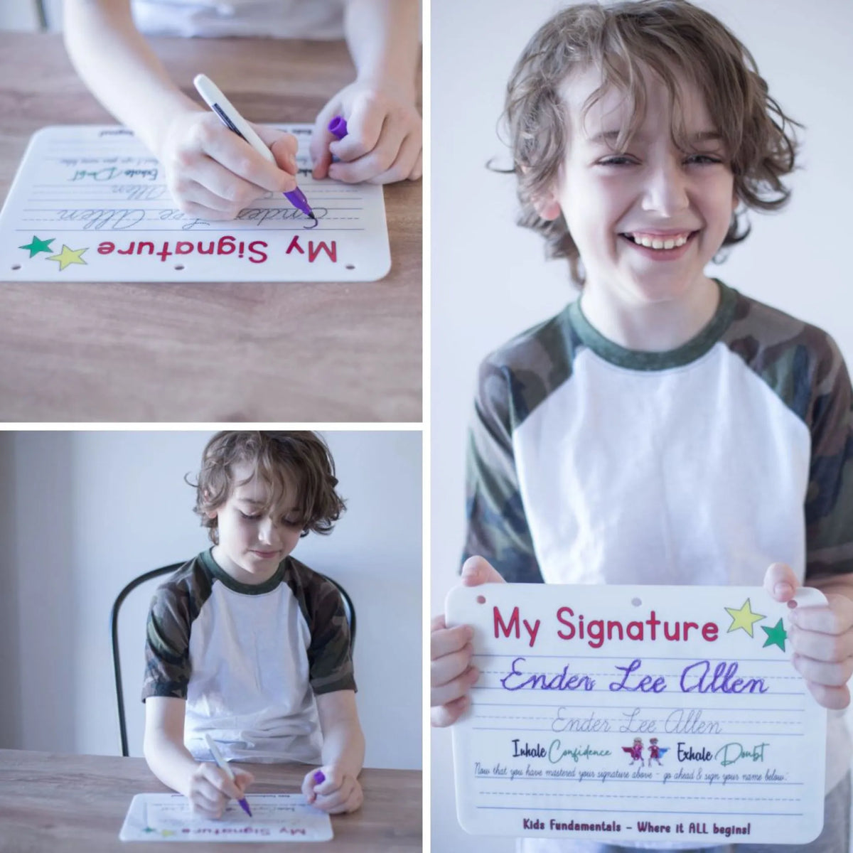 Toothpaste Cursive Personalized Cursive Writing Practice Board - Reusable – Toytooth
