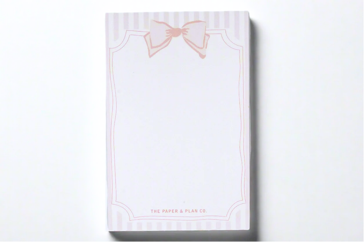 Pink Single Coquette Bow Notepad