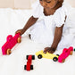 Montessori Educational Small Red Wooden Pickup Truck for Toddlers 1–3 | Eco-Friendly Maple Wood Toy | Made in the USA 🇺🇸
