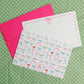 Pink Bow Notecard Set