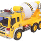 Friction Powered Cement Mixer Truck Toy With Lights And Sound