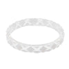 Quilted Resin Bangle Bracelet -WHITE