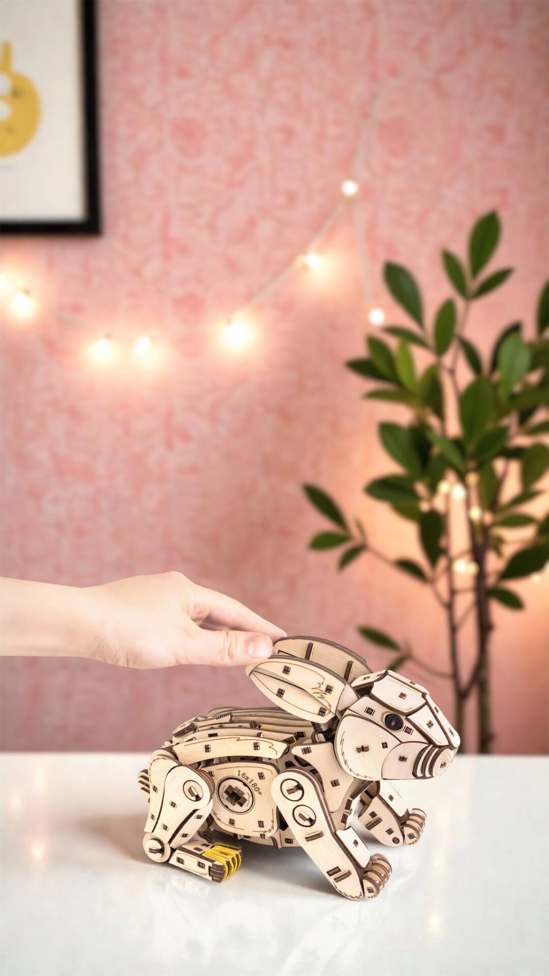 Rabbit — Mechanical Wooden Model, 288 Pieces