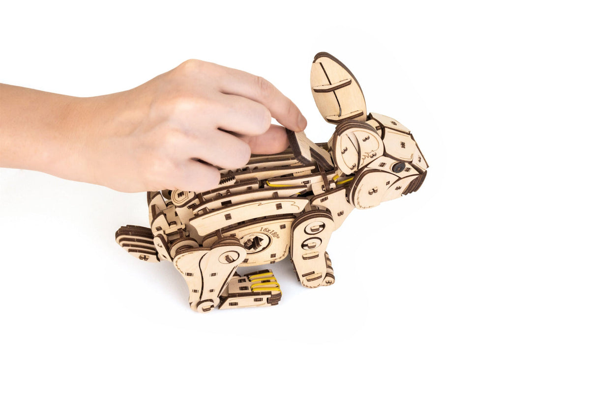 Rabbit — Mechanical Wooden Model, 288 Pieces