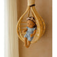 Rattan Doll Wall Hanger Chair – Boho Kids Room Decor & Gift for Girls | Handmade Nursery Wall Basket for Dolls