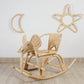 Rattan Star Wall Mirror – Boho & Space Kids Room Decor - Celestial Theme - Universe theme kids room