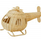 Rattan Toy Helicopter – Handcrafted Boho Pretend Play Toy for Kids | Montessori Airplane Nursery Decor
