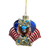 Celebratory 250th Anniversary U.S. Flag Glass Ornament