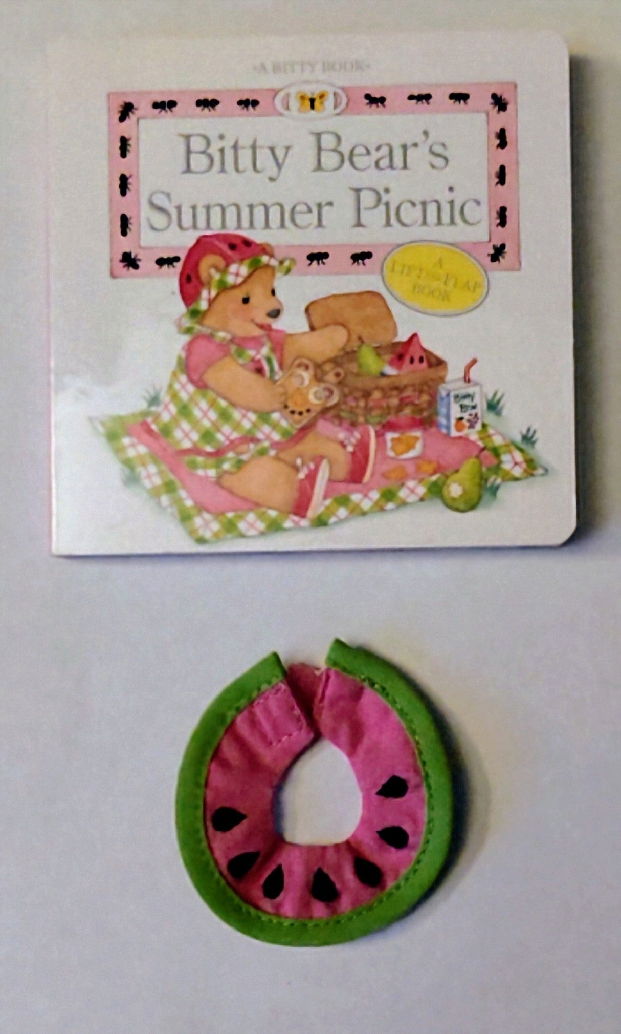 Bitty Bear Summer Picnic Set - Collar and Board Book