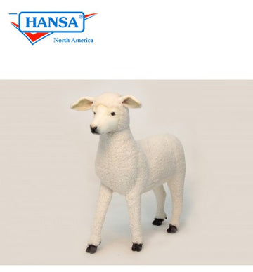 Hansa 6338 Lamb Stool Plush Toy- 31 L X 27 H In