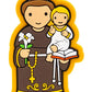 Saint Anthony Catholic Fridge Magnet | Lost Things Patron | Little Drops of Water