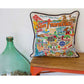 San Francisco City Hand-Embroidered Pillow by CatStudio