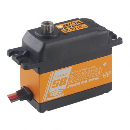 Savox SB-2270SG+ HV Brushless Monster Torque Digital Servo with Soft Start (0.11 sec / 625 oz @ 8.4V)