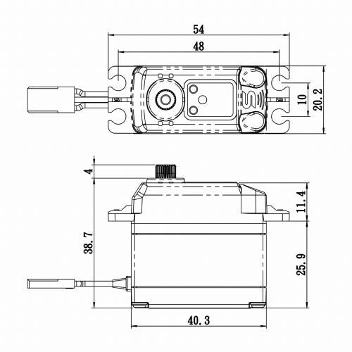 Savox SB2274SGP Plus HV Brushless Servo - Fast 0.08 sec | 25 kg-cm Torque