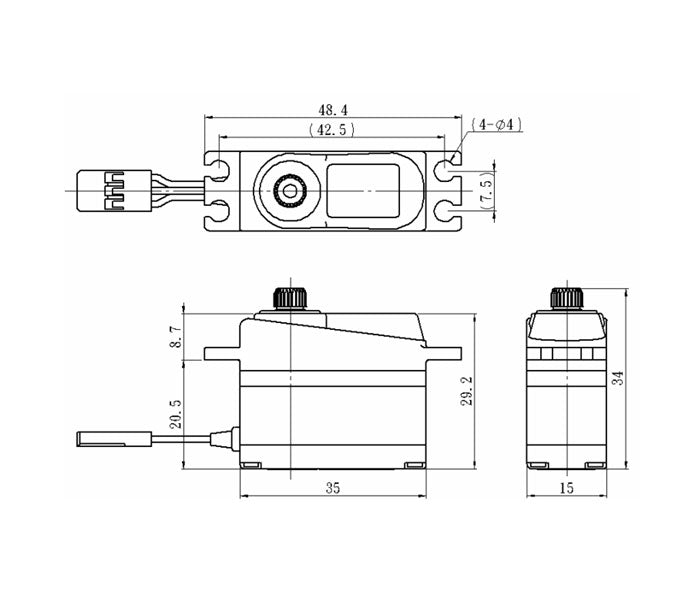 Savox SH1357P High-Speed Mini Coreless Servo for 450/500 Helicopters