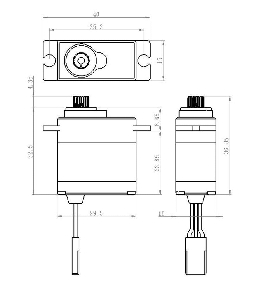 Savox SW1250MGP Waterproof Mini Servo for Traxxas 1/16 - HV Compatible