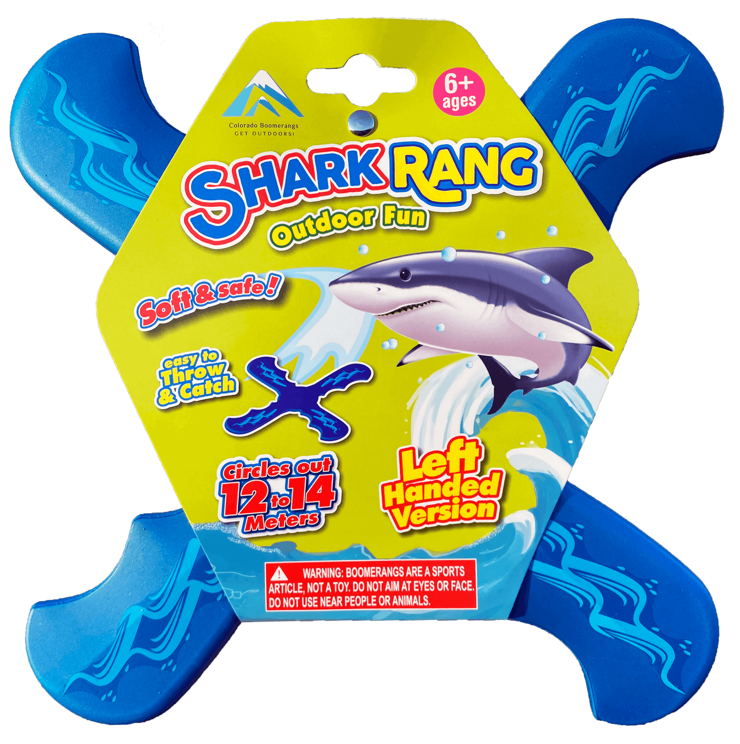 Shark Rang Boomerangs - Retail Boomerang Pack - Soft and Safe boomerangs for kids